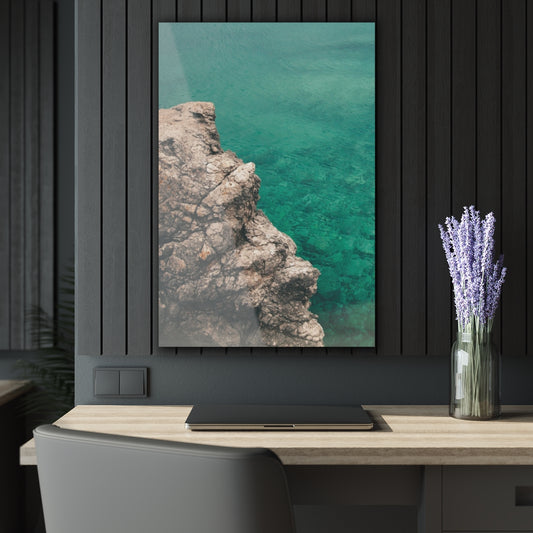 Water Cliff Premium Acrylic Wall Art