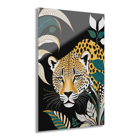 Watching Cheetah Premium Acrylic Wall Art