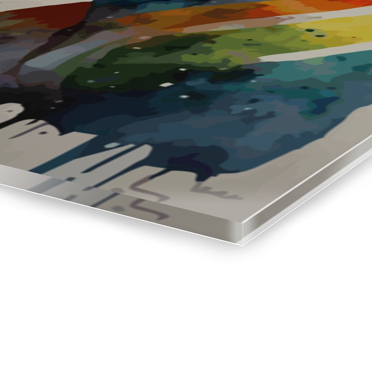 Rainbow Zebra Premium Acrylic Wall Art
