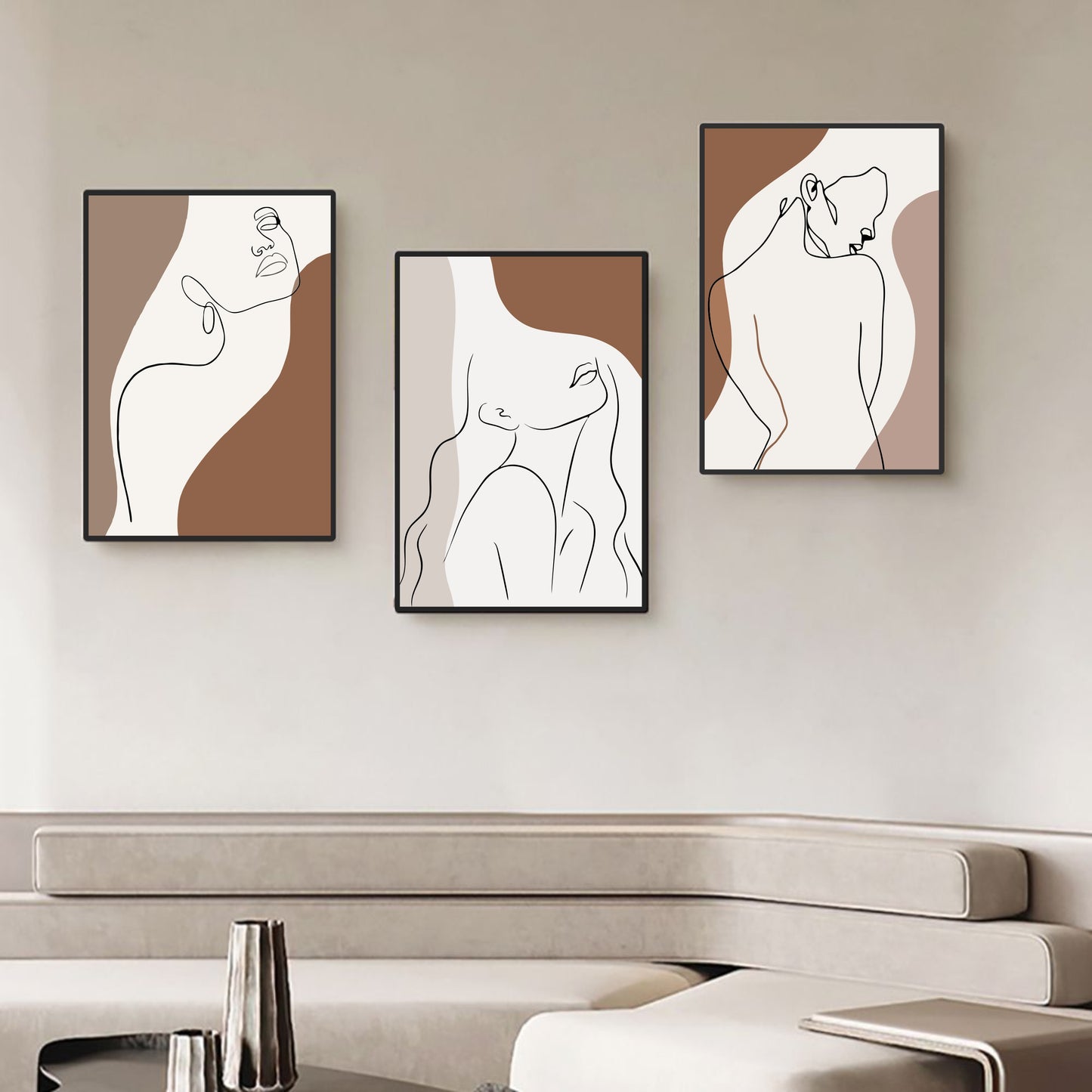 Brown Boho 3 Set Premium Acrylic Wall Art
