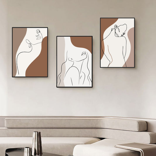 Brown Boho 3 Set Premium Acrylic Wall Art